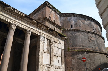 Pantheon is a former Roman temple now a church in Rome Italy.
