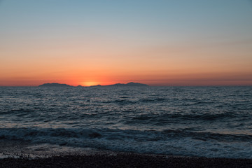 sonnenuntergang im süden italiens