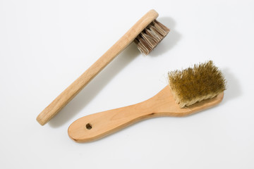 Brushes in a white background composition
