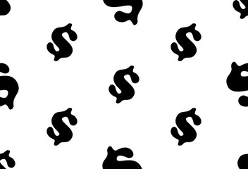 Seamless vector pattern of dollar symbol. Bank, finance, credit. Seamless background