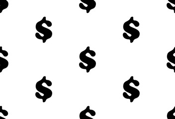 Seamless vector pattern of dollar symbol. Bank, finance, credit. Seamless background