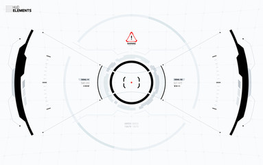 Sci-Fi Concept HUD Interface Screen. Virtual Reality View Display. Hologram Technology