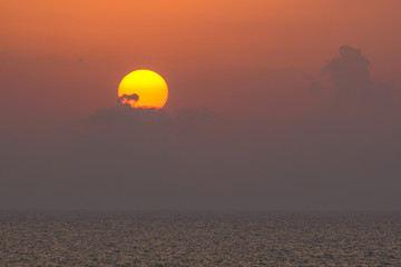 Sunset on the Sea: red, scalding