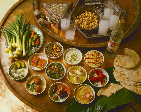 Syrische Vorspeisen.Mese'