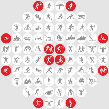 sports icons set.