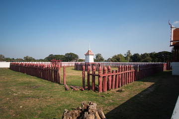 Corral of Thailand ' elephant in history at Ayutthaya .