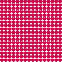 Красные сердечки на белом фоне