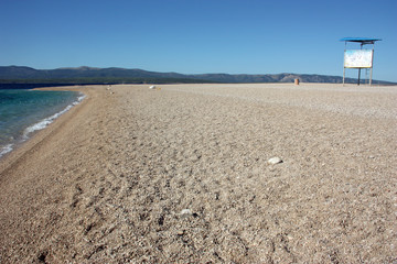 Empty Beach Golden Horn, Croatia