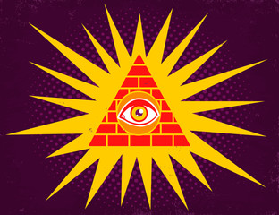 Pyramid with eye