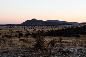 Endlose Weiten im fernen Namibia in Süd Afrika