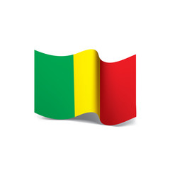 Mali flag. Vector