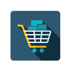 Shopping cart with boxes icon © nasik