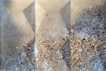 weathered crushed stone  in concrete texture