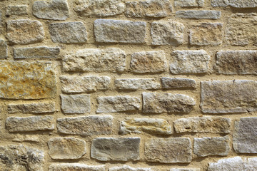 New cotswold stone building wall