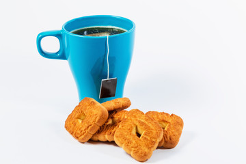 Breakfast on a white background. Isolated