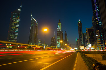 Fototapeta na wymiar Modern skyscrapers, Sheikh zayed road