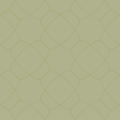 Olive green geometric ornament. Seamless pattern