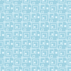 Light blue geometric ornament. Seamless pattern