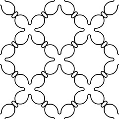 White and black monochrome geometric print. Seamless pattern