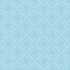 Light blue geometric ornament. Seamless pattern