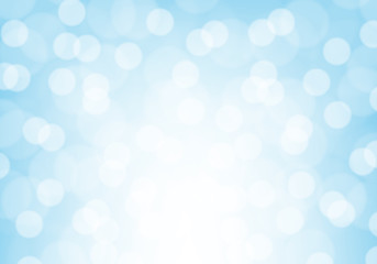 Abstract white bokeh light blur on blue luxury background vector illustration.