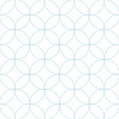 Fototapeta premium White and blue geometric print. Seamless pattern