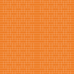 Geometric ornament. Orange and white seamless pattern