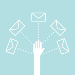 Voting and democracy concept. Flat design, vector illustration