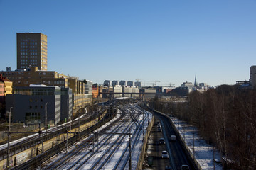 Fototapeta na wymiar Winter view of Stockholm