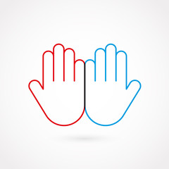 Obraz premium Hands symbol illustration
