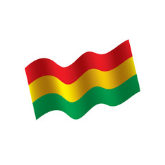Bolivia flag, vector illustration