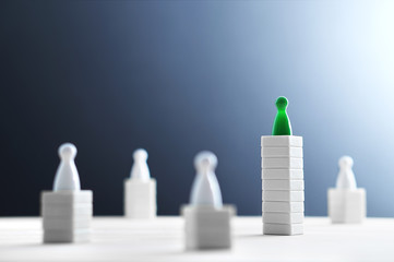 Hierarchy, power, management and leadership concept. Being unique and the best. Dominance, victory...