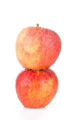 Apples with water droplets