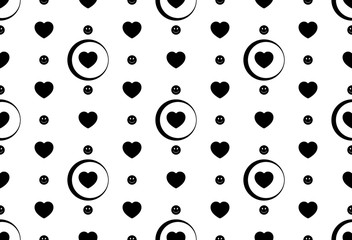 Seamless vector pattern of hearts. Seamless background. Feast of St. Valentine's Day