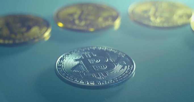 Stack of cryptocurrencies , bitcoin 4K