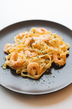Tagliatelle Pasta with shrimps