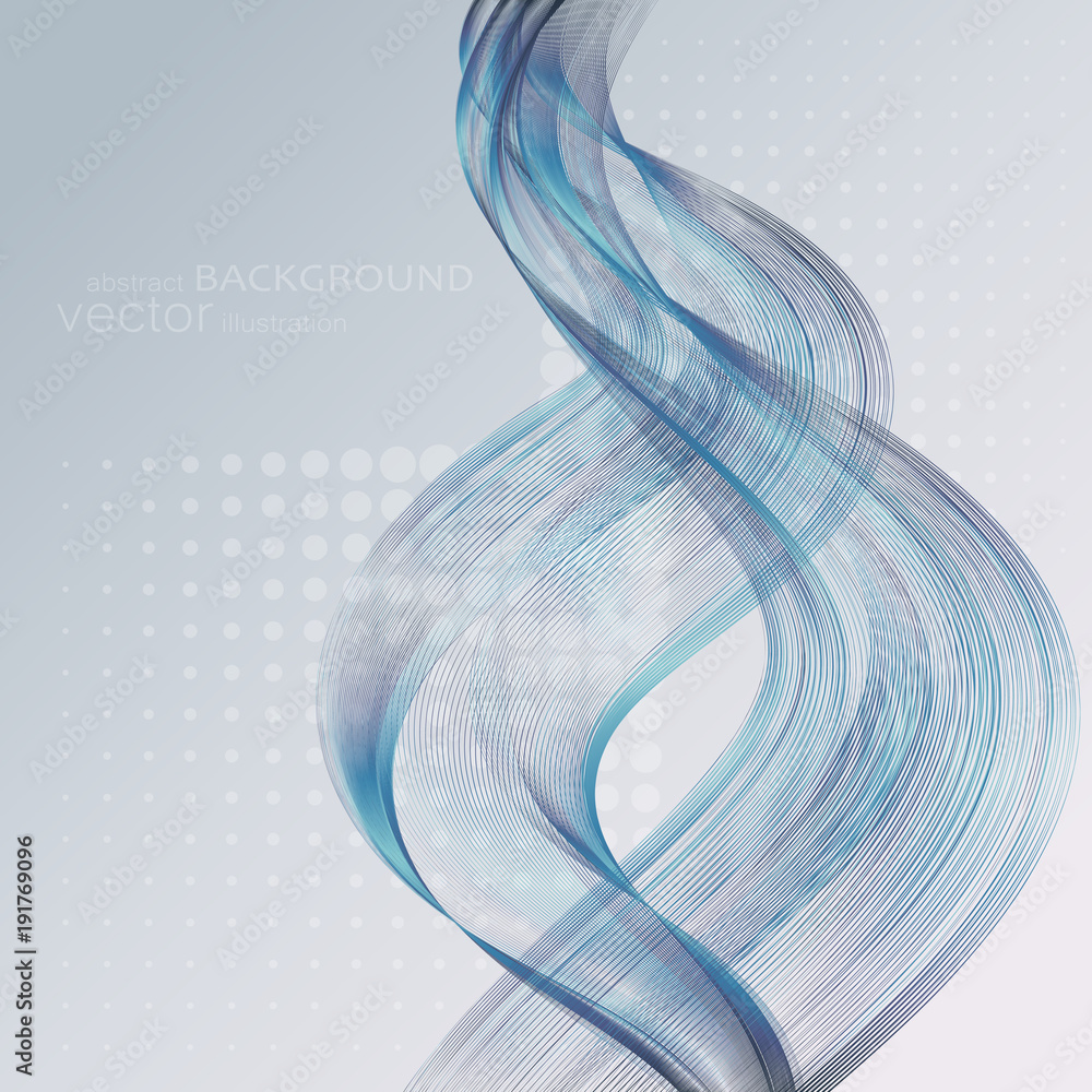 Aufkleber abstract backgrounds with colorful wavy lines. elegant wave design. vector technology.