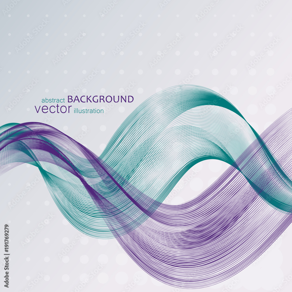 Poster abstract backgrounds with colorful wavy lines. elegant wave design. vector technology.