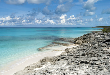 Fototapeta na wymiar Caribbean Island Rocky Beach