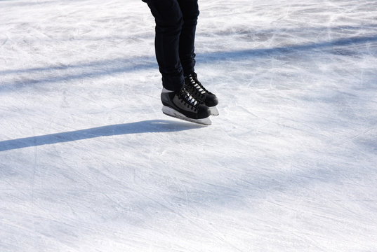 skated on ice rink
