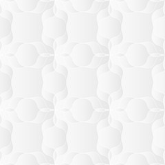 Neutral white abstract texture. Decorative background with 3d pleated paper effect. Vector seamless repeating pattern.