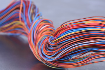 Multicolored electrical cables and wires