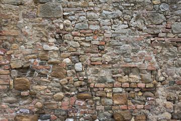 Stone and brick wall 
