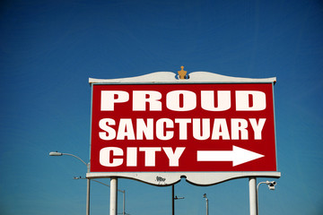 sanctuary city sign