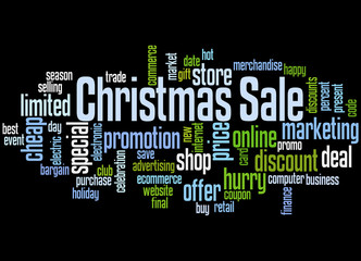 Christmas Sale word cloud concept 3