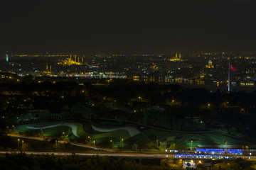 view of istanbul Turkey , sunset and spectacular istanbul colors,sky colors