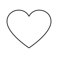 Simple heart shape icon
