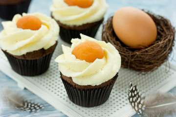 Fried egg cupcakes
