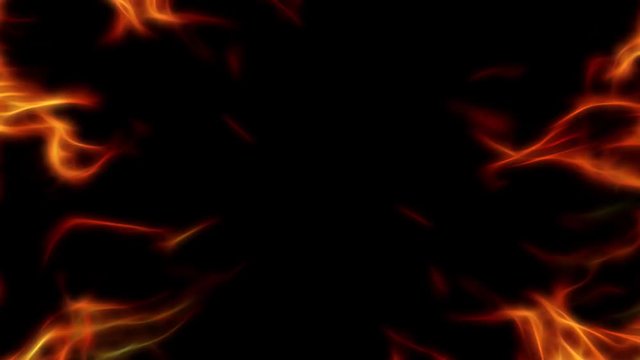 Computer Generated Ring of Fire against Black Background