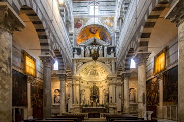 Fototapeta na wymiar Pisa cathedral interior view, Italy